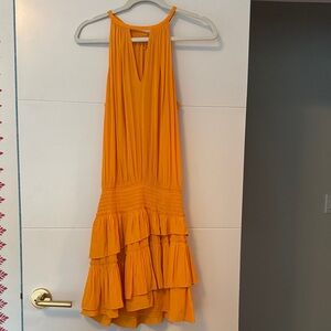 Ramy Brook classic sunflower yellow Sleeveless ruffle Dress